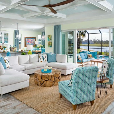 Large living room with sofa and two armchairs Large living room with sofa and two armchairs