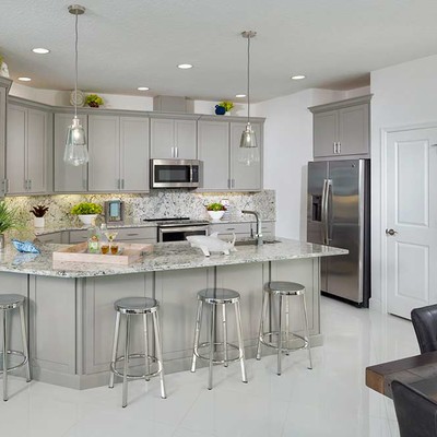 Large kitchen with breakfast bar Large kitchen with breakfast bar