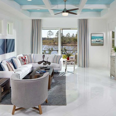 Large living room with sofa and armchair Large living room with sofa and armchair