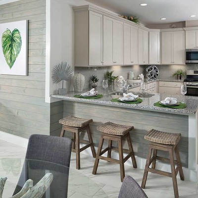 Large kitchen with breakfast bar Large kitchen with breakfast bar