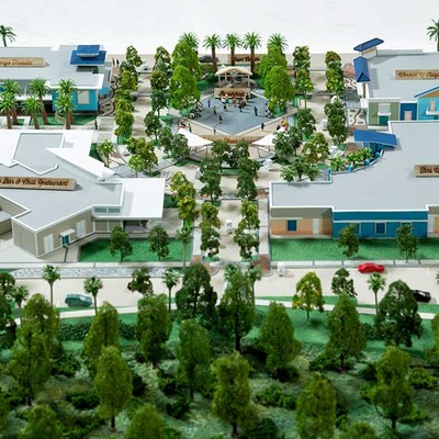 Room with a house models