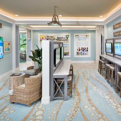 Room with multiple screens