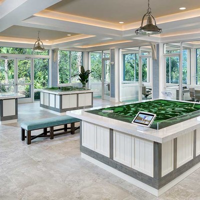 Room with a house models