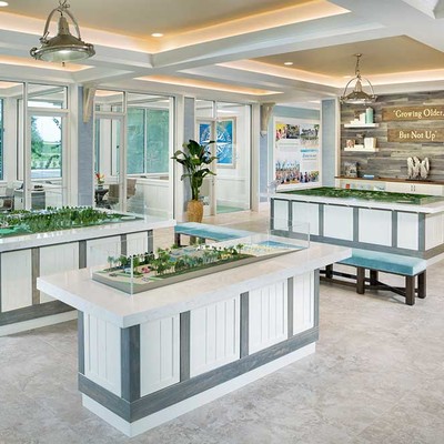 Room with a house models