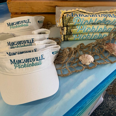 Margaritaville Pickleball caps and t-shirts