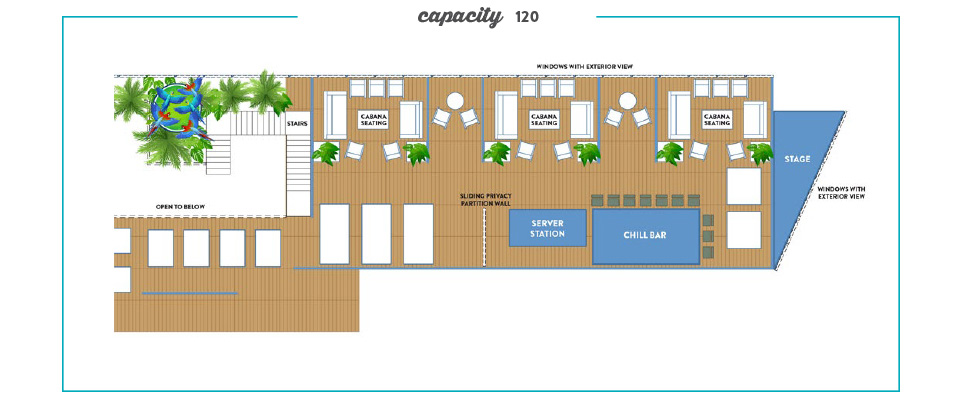 Overhead view of Chill Bar & Lounge