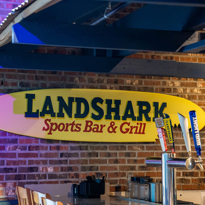 Landshark bar and grill sign