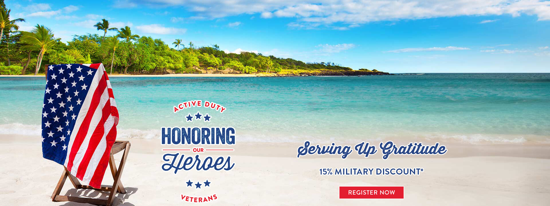 Honoring our heroes, active duty and veterans. Serving up gratitude with 15% military discount for food & non-alcoholic beverages. Honoring our heroes, active duty and veterans. Serving up gratitude with 15% military discount for food & non-alcoholic beverages.