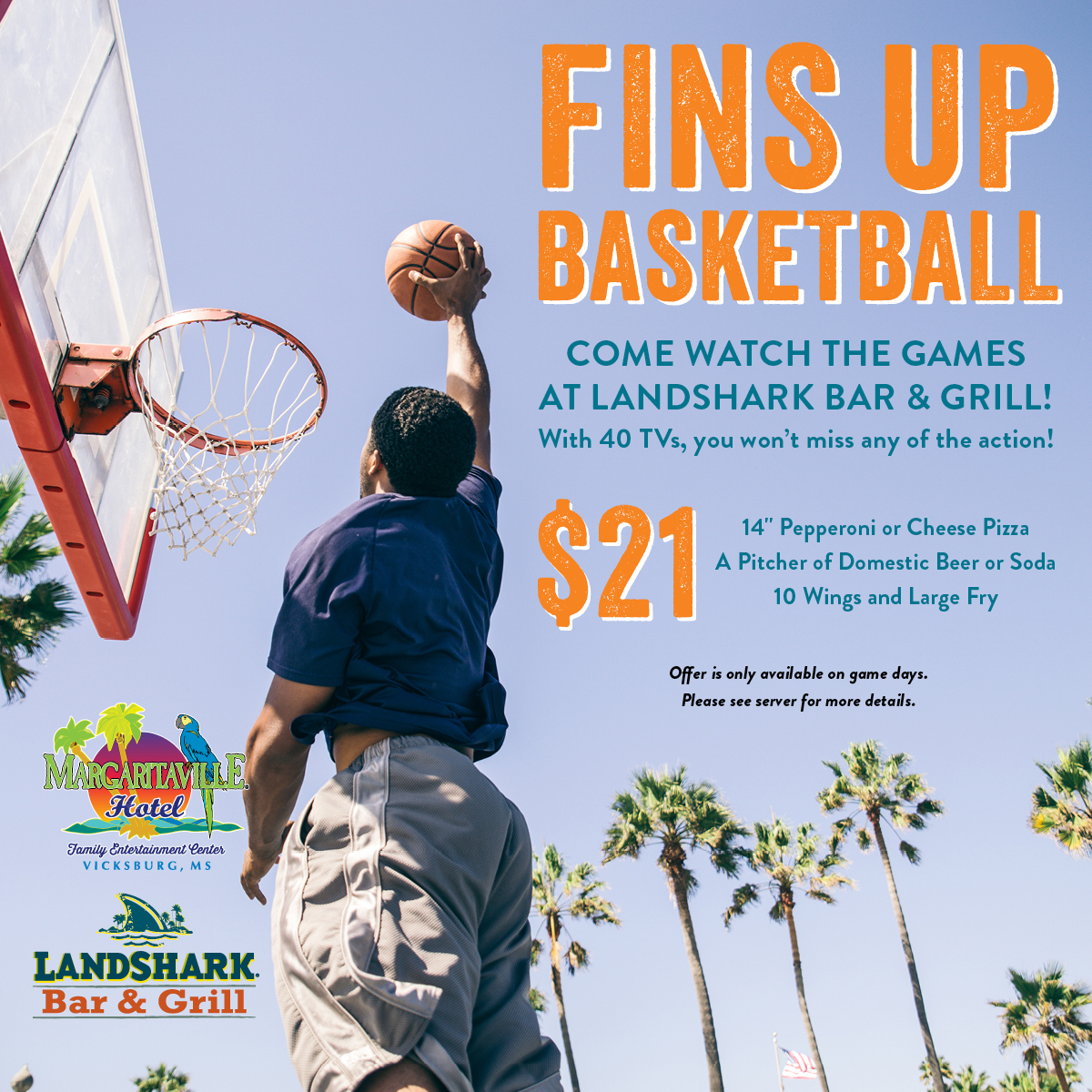 Specials Margaritaville Hotel Vicksburg, MS