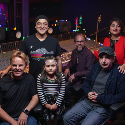 At Westlake studios with Multi-Grammy Winning engineer Dave Reitzas, Recording artist Steve Oliver, Record Company Executive Dino Malito, Merry and Aria Akram 