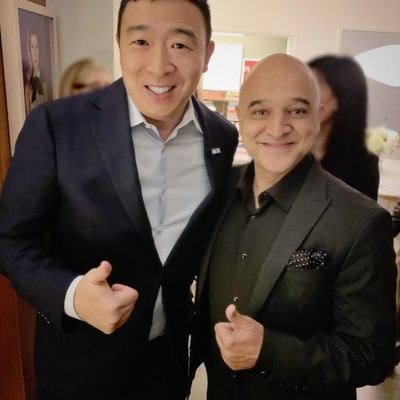 Omar with 2020 Presidential Candidate Andrew Yang 