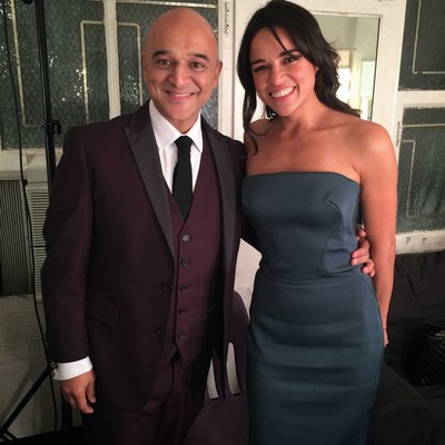 Omar and actress Michelle Rodriguez 