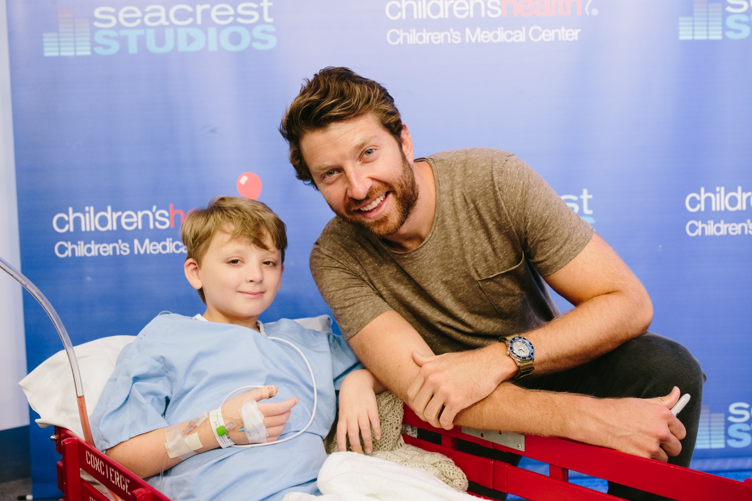 Brett Eldredge Spreads Smiles at Seacrest Studios in Dallas