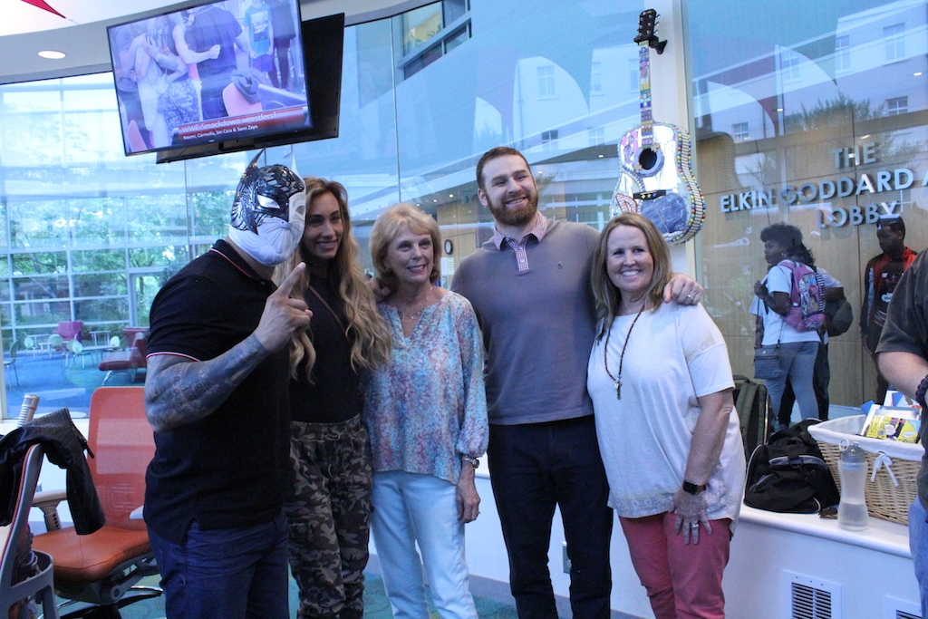 WWE Wrestlers Sin Cara, Carmella and Sami Zayn Visit Seacrest Studios Atlanta
