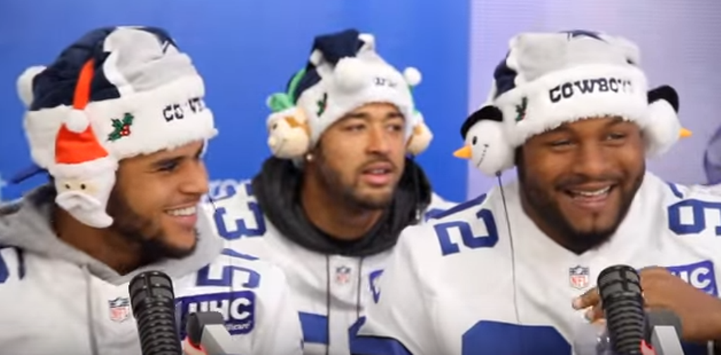The Dallas Cowboys, Dallas Stars & Texas Rangers Make Holiday Visits To Seacrest Studios