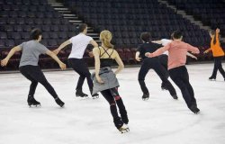 Rehearsing an ensemble number 