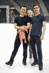 Patrick Chan, Joannie Rochette and Javier Fernandez 