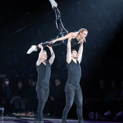 Madison Hubbell, Zachary Donohue, Evan Bates 