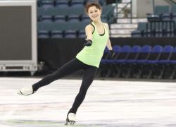 Smiling for the camera during rehearsal  