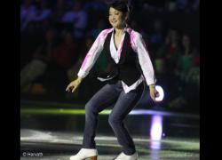 Yuka Sato dancing to the music! 