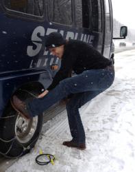 John Kerr battling the elements in Washington 