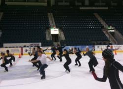 Cast works on choreography! 