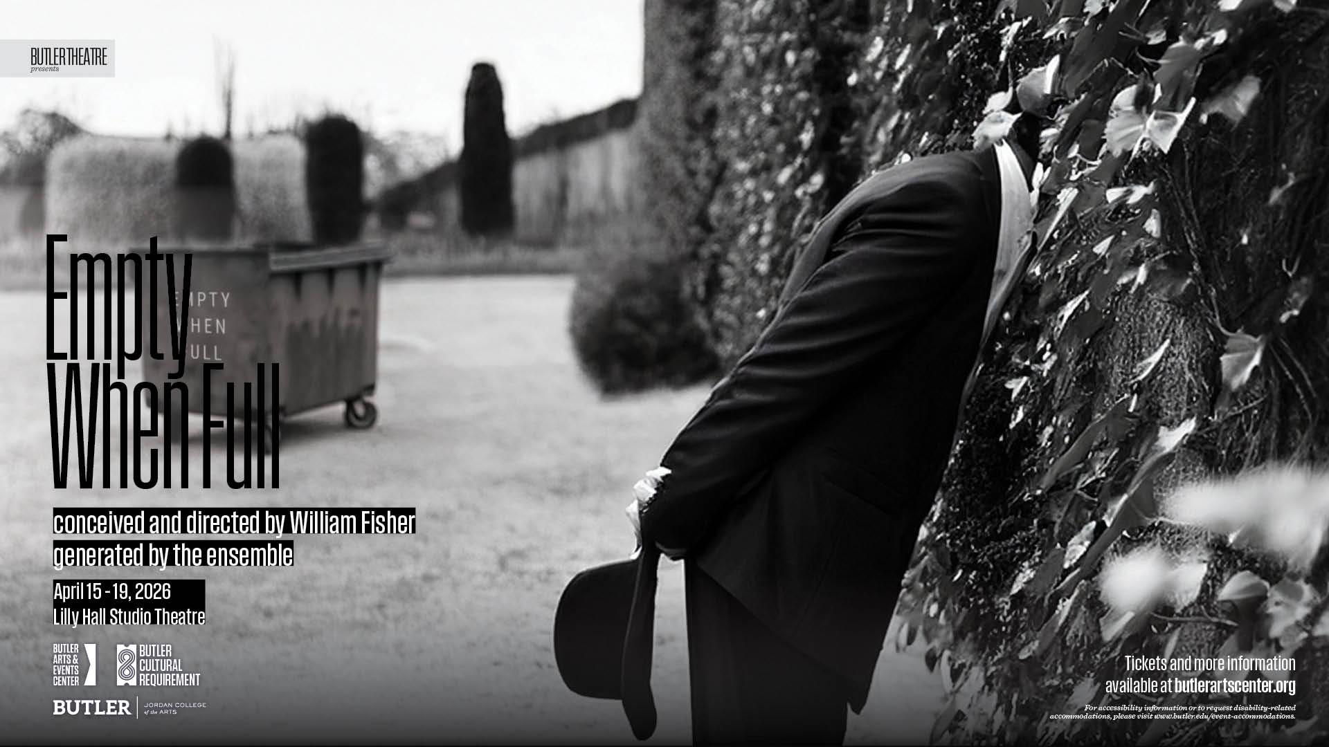 Butler Theatre presents Empty When Full