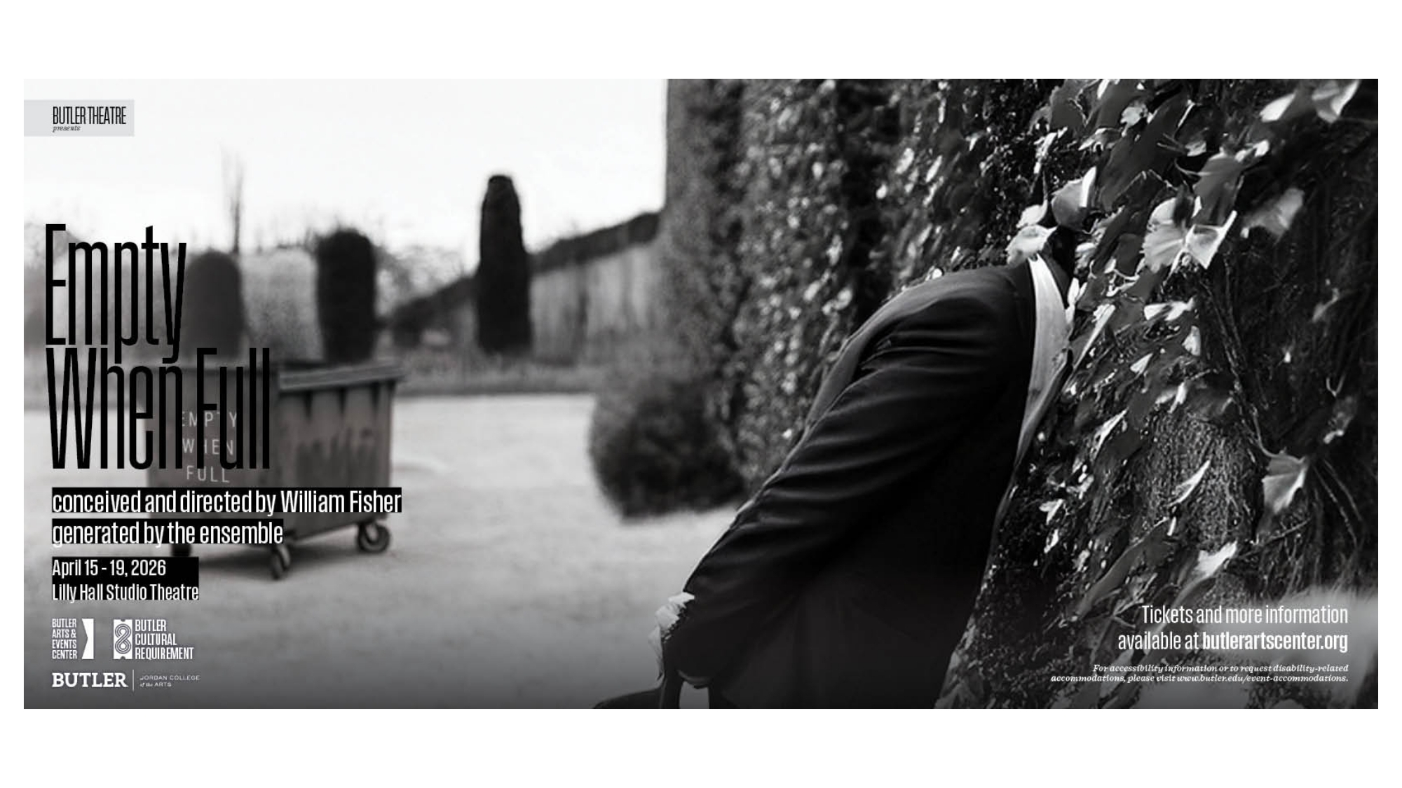 Empty When Full presented by Butler Theatre