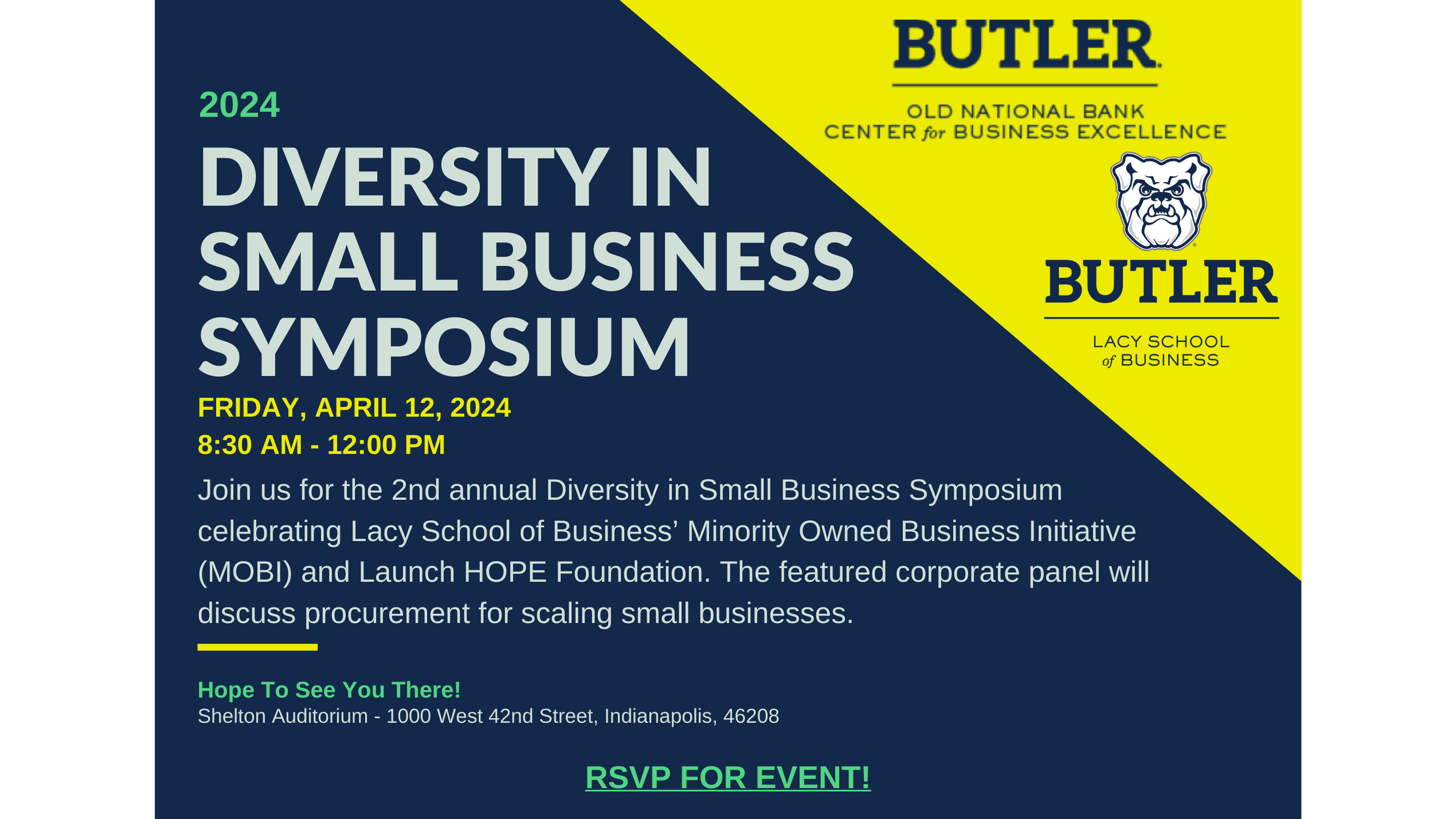 2024 Diversity in Small Business Symposium - Butler Calendar