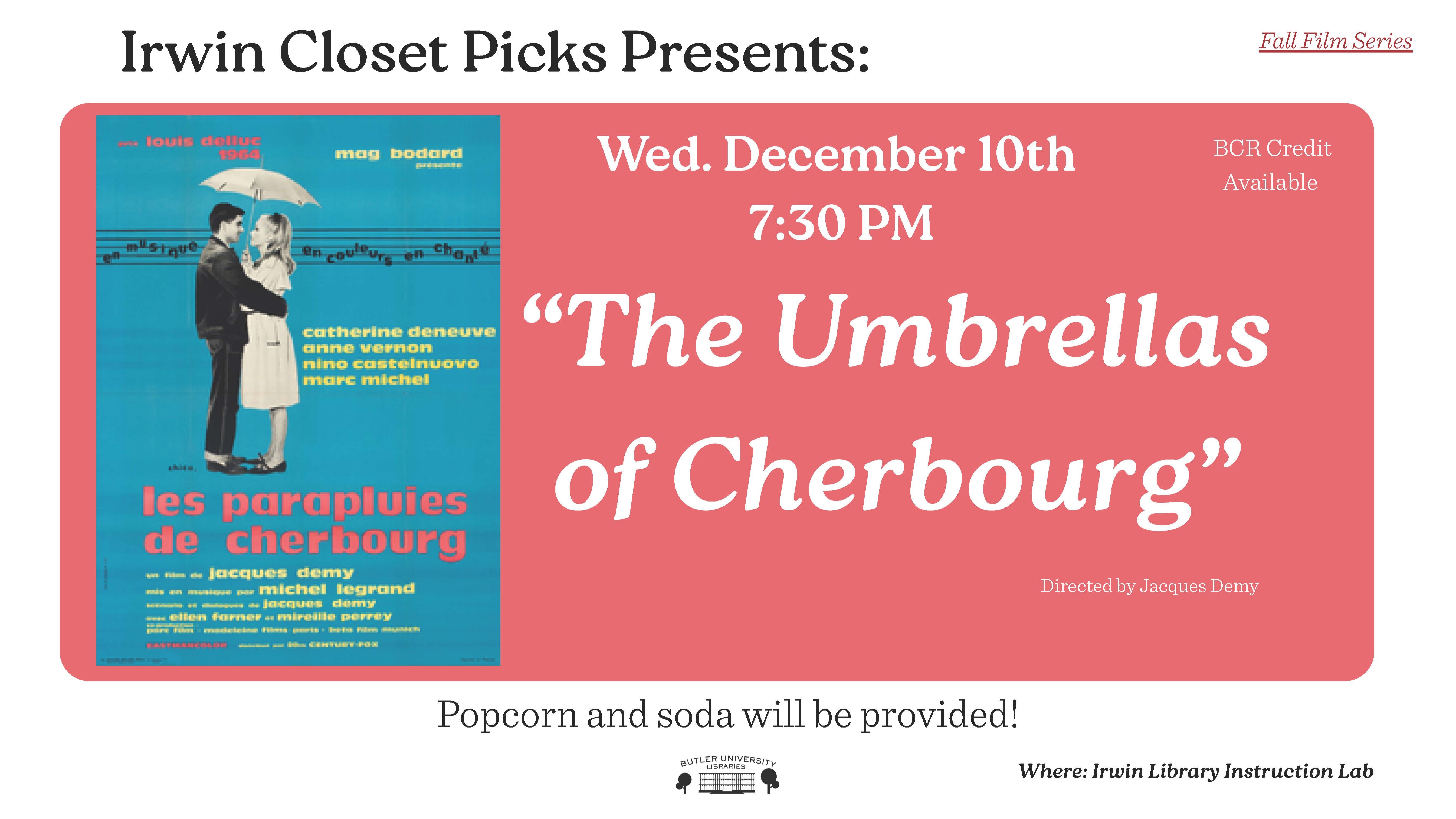 Irwin Library Film Series: The Umbrellas of Cherbourg