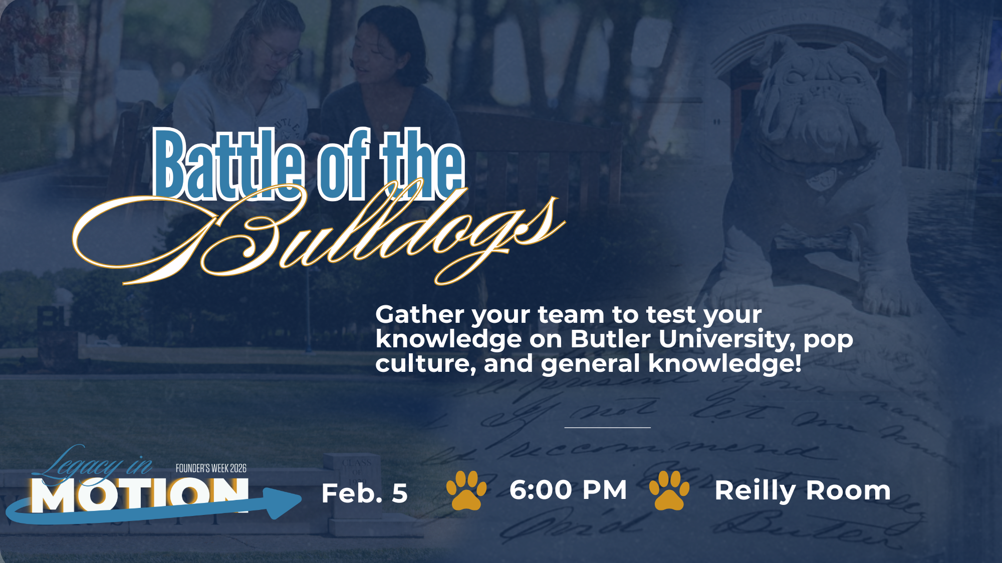 Founder's Week: Battle of the Bulldogs: A Trivia Competition