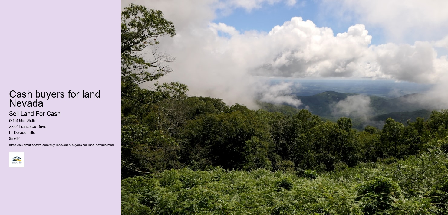 Cash buyers for land Nevada