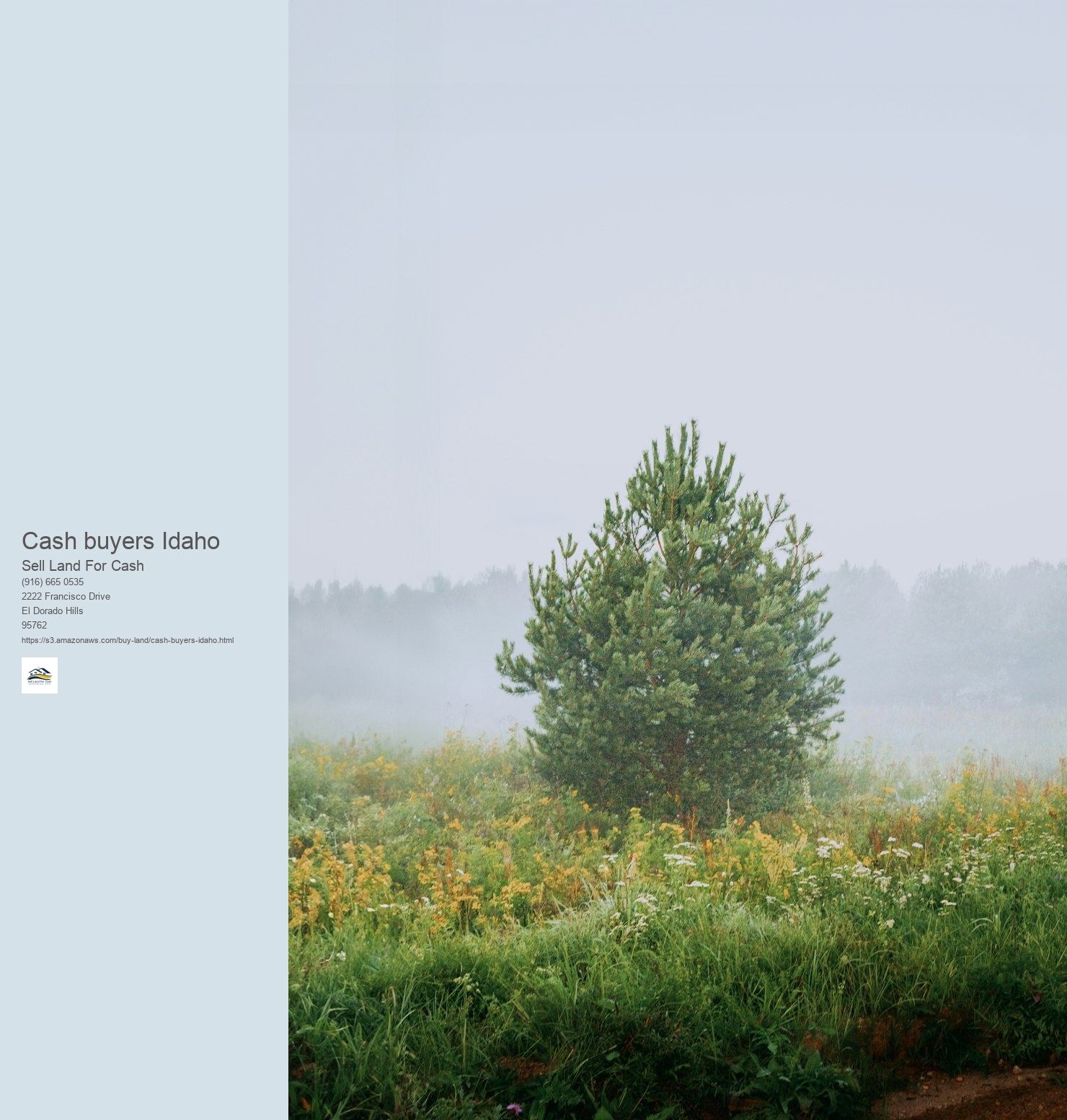 What is the tax implications of marketing Idaho land for cash?