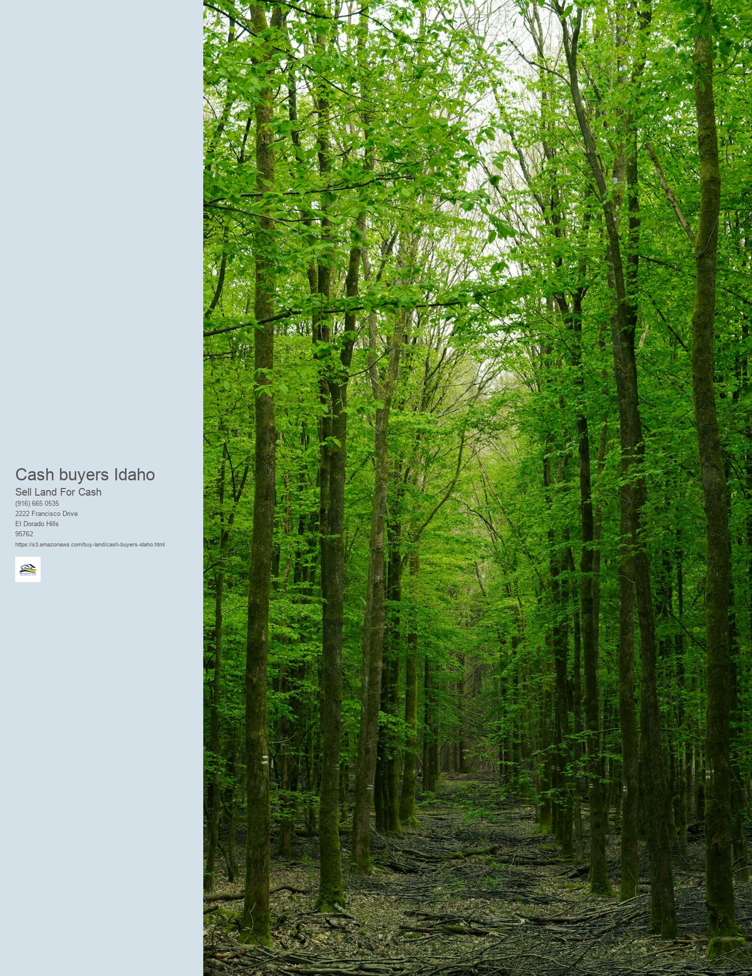 What is the existing market demand for Idaho land sales?