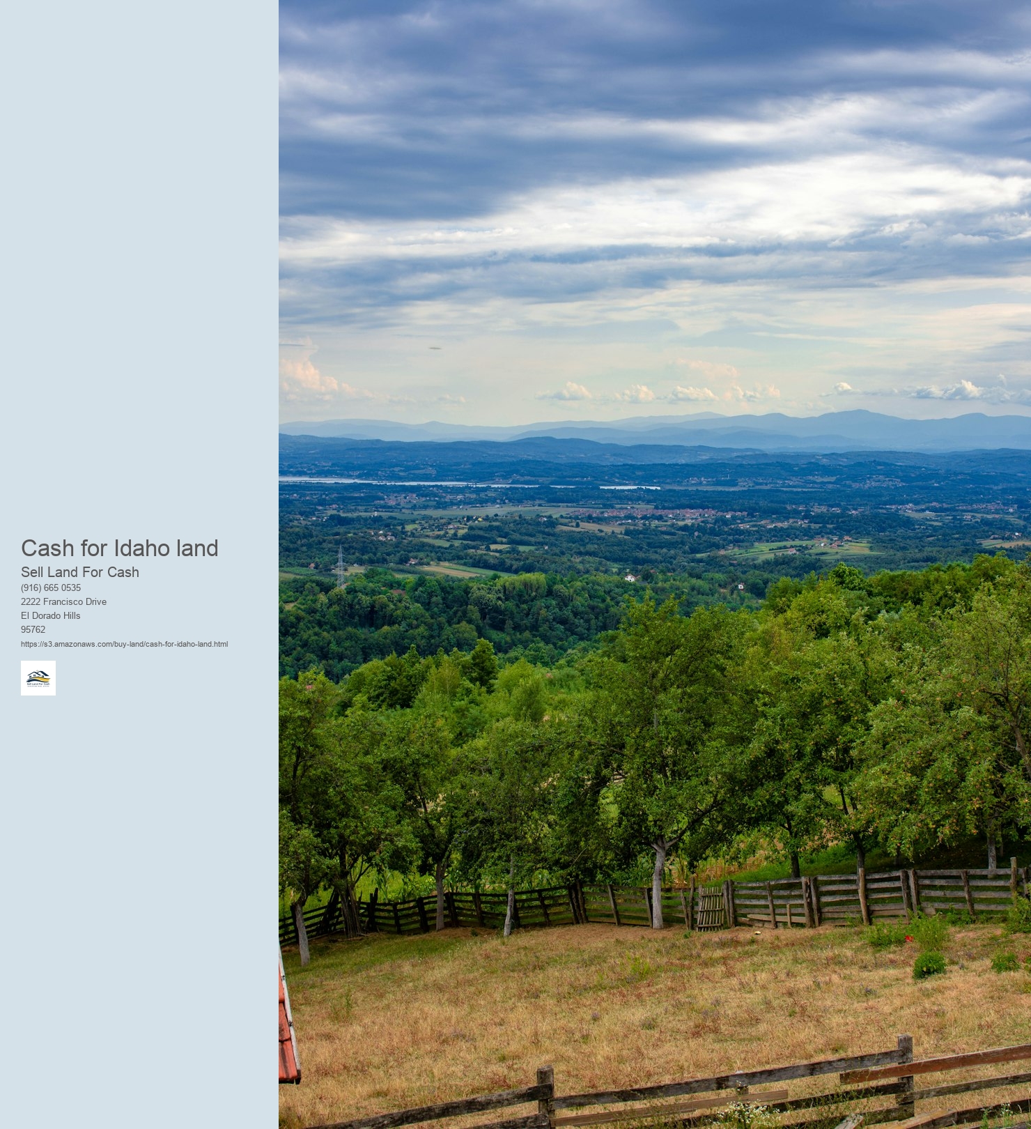 What is the process for selling Idaho land for money?