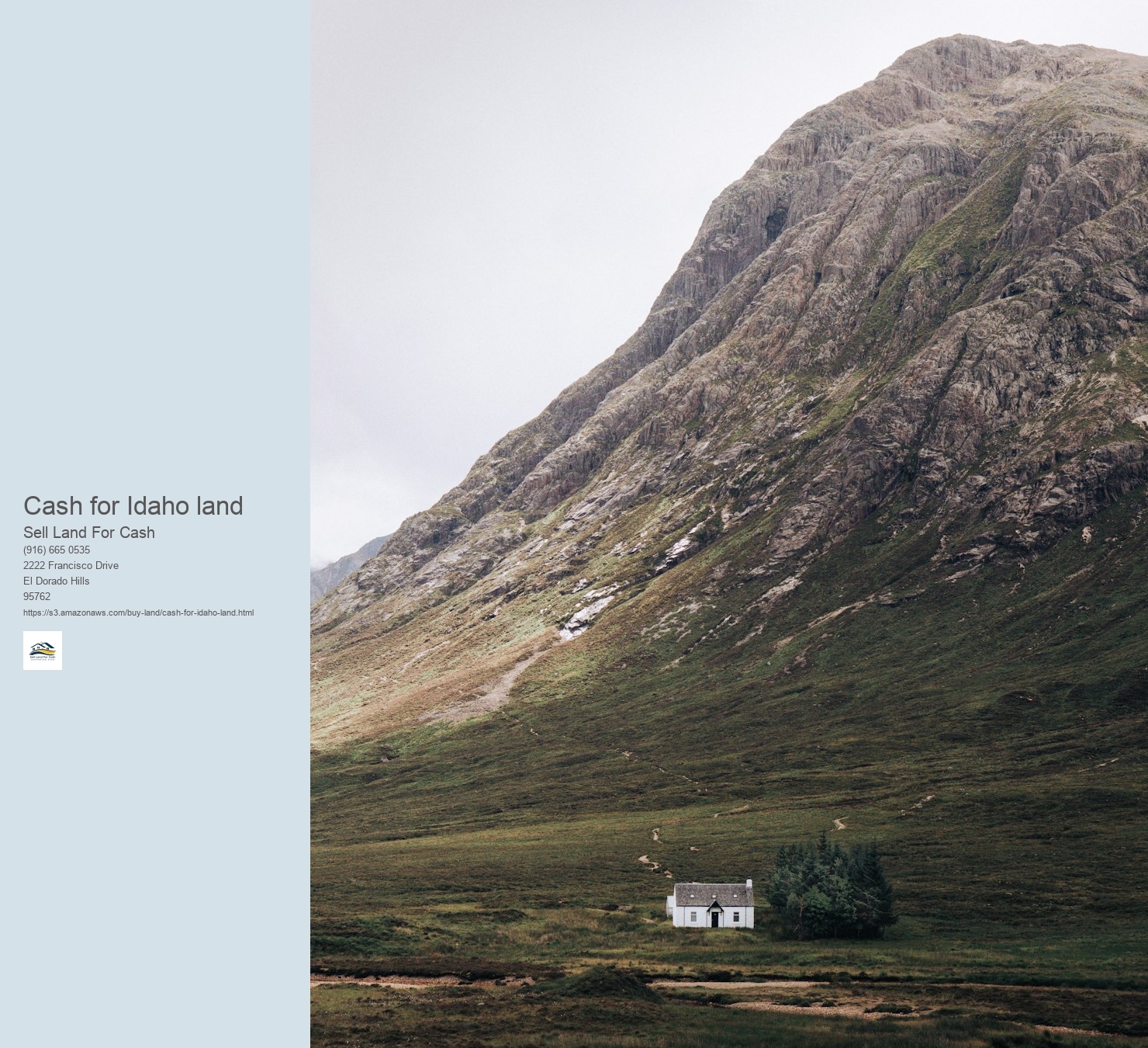 What is the tax obligation ramifications of offering Idaho land for cash?