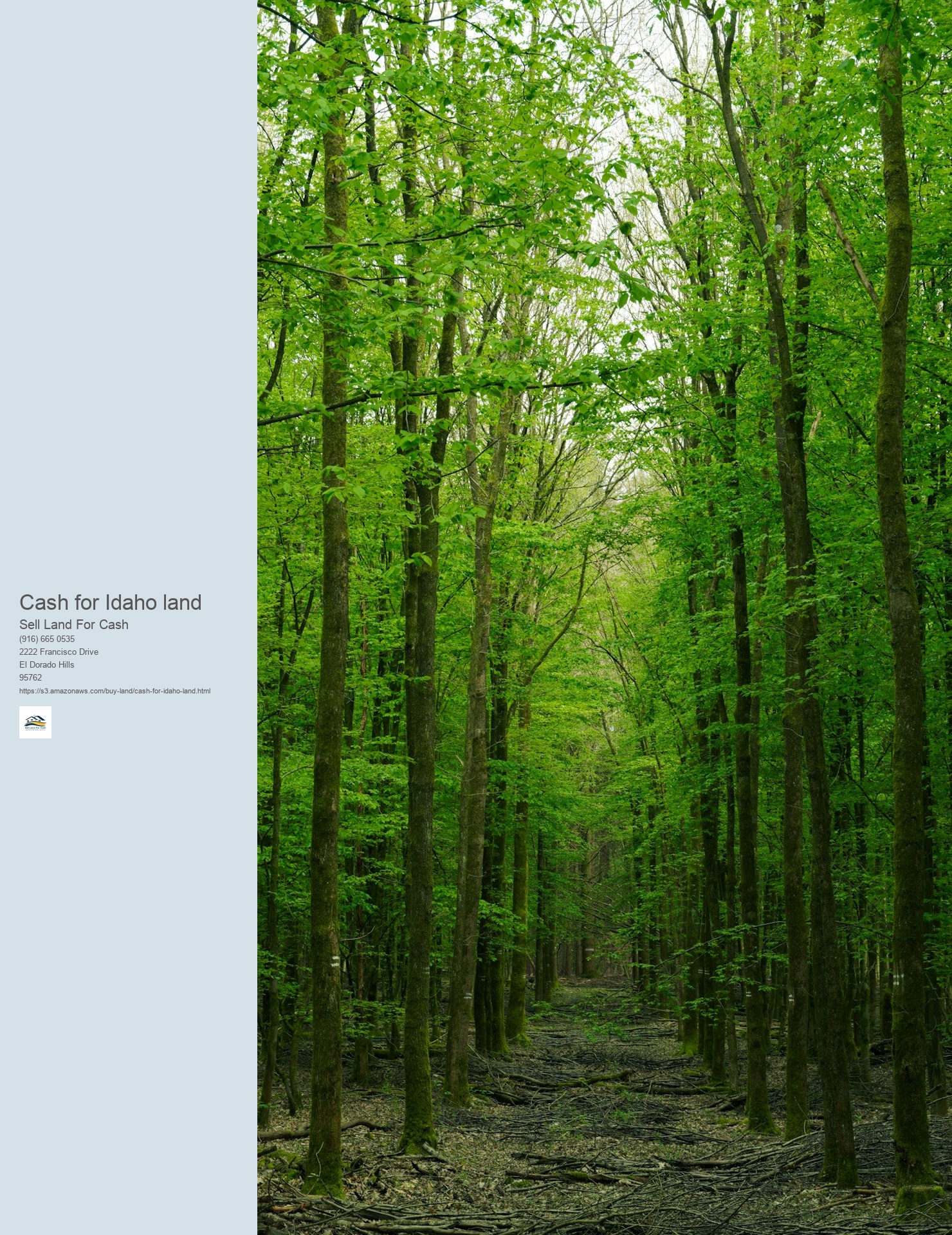 What is the present market demand for Idaho land sales?