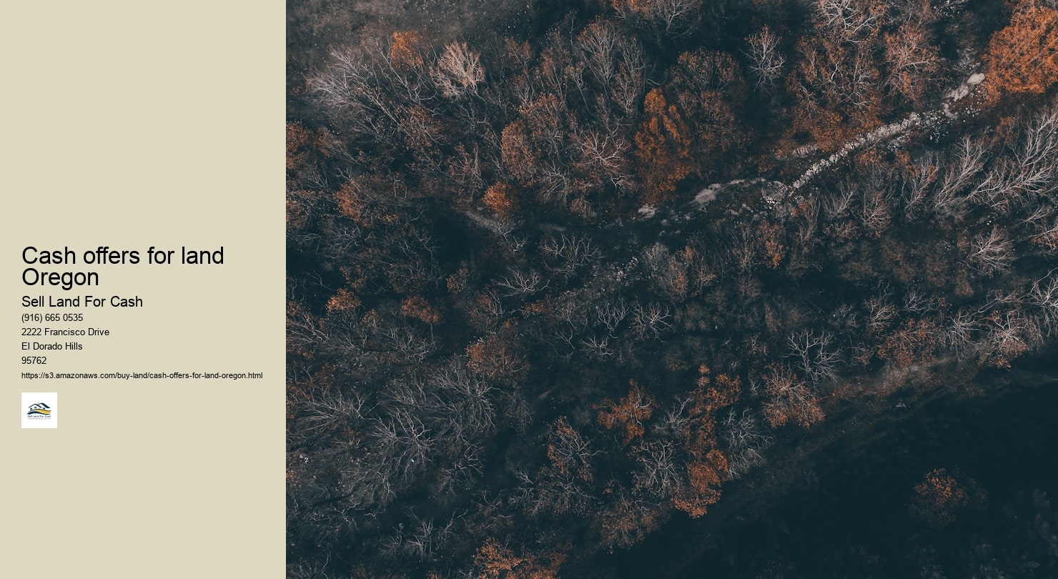 Cash offers for land Oregon