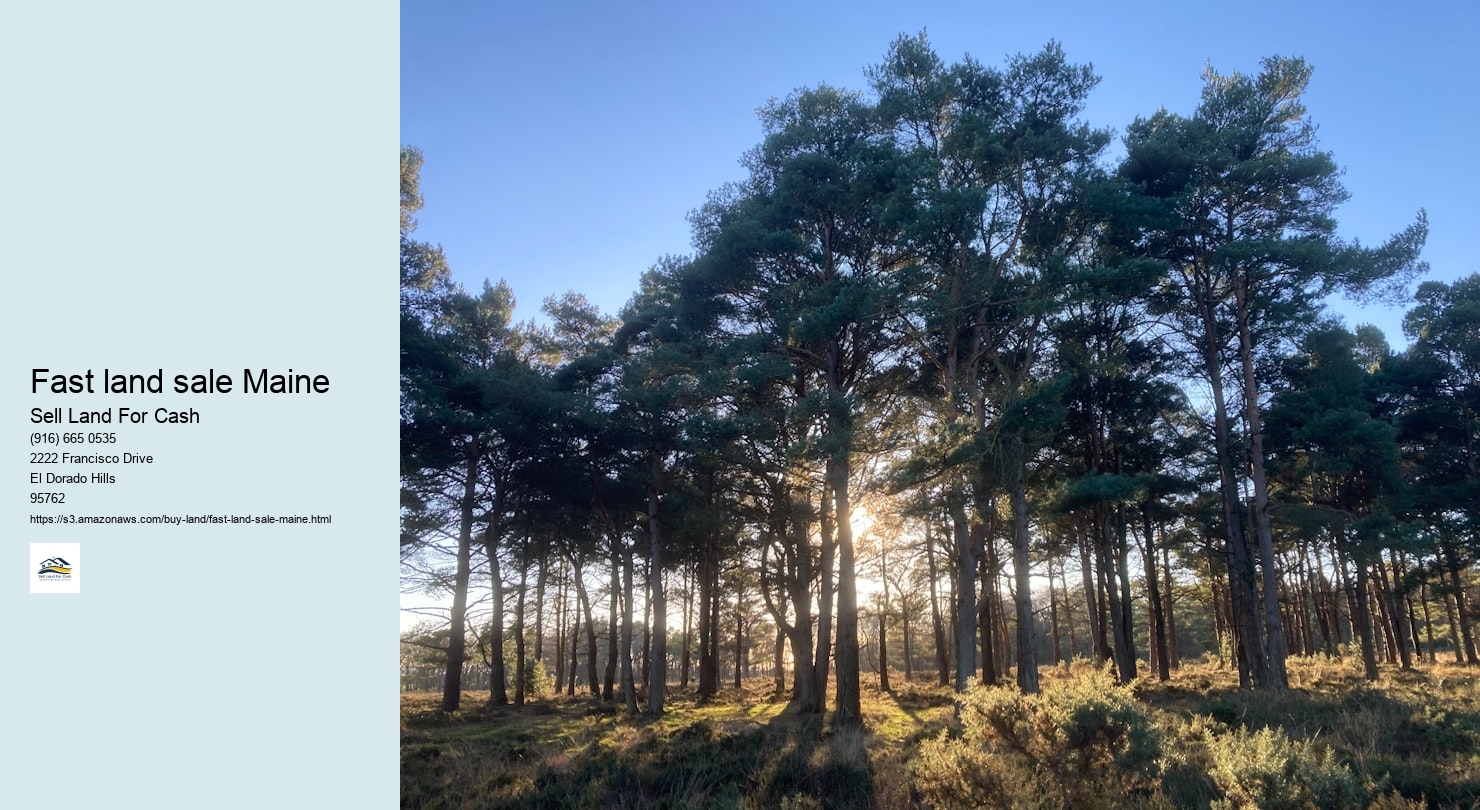 Fast land sale Maine