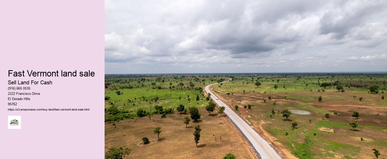 Fast Vermont land sale