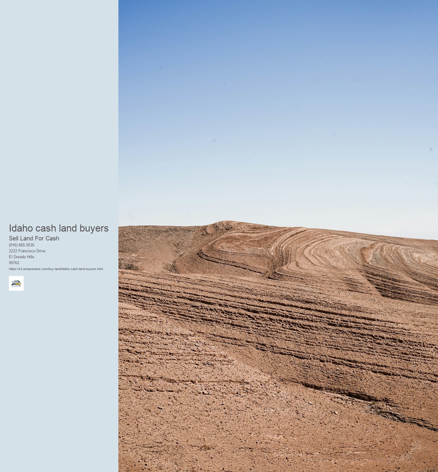 What is the process for selling Idaho land for cash money?