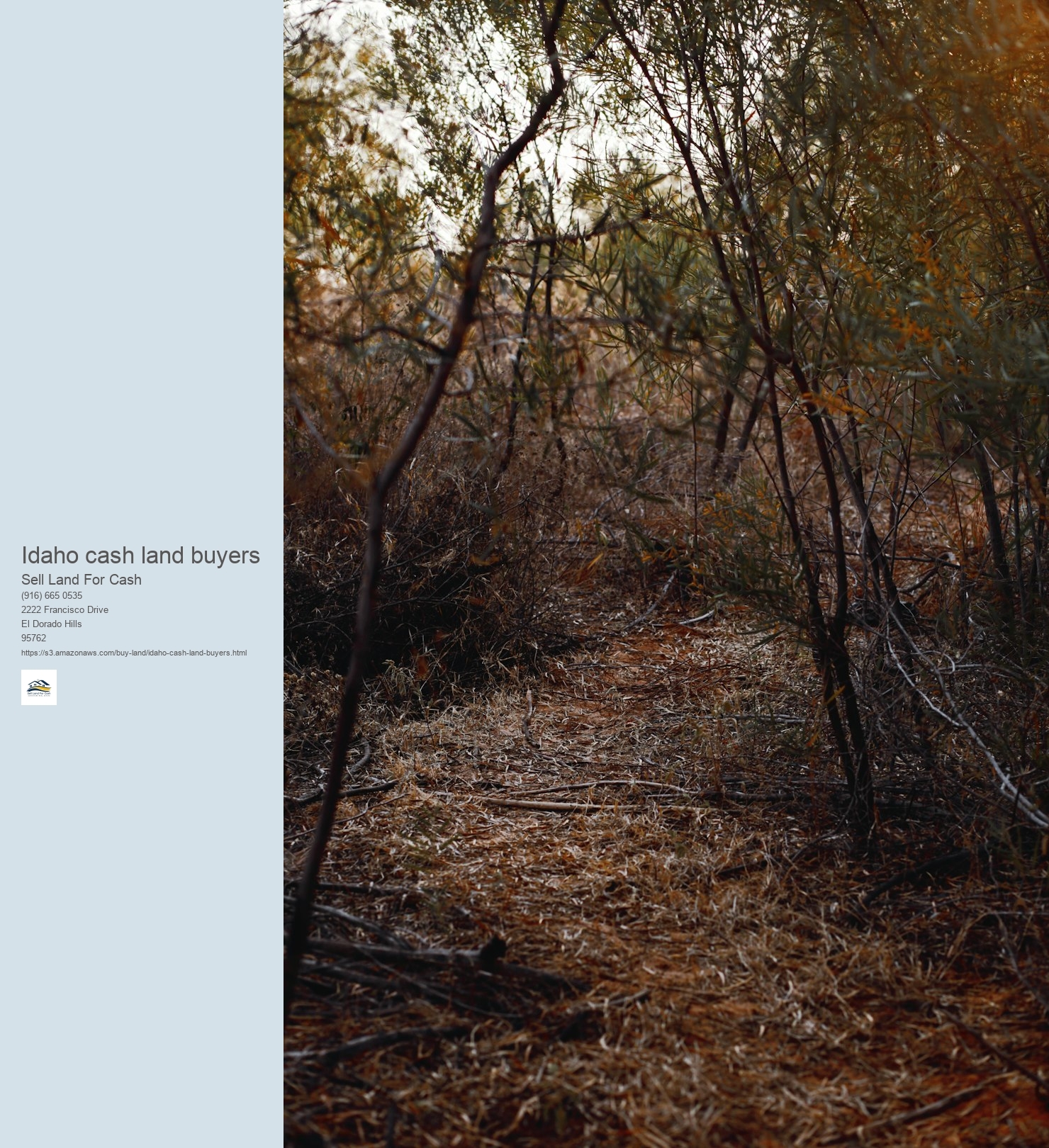 What is the tax obligation implications of selling Idaho land for cash?