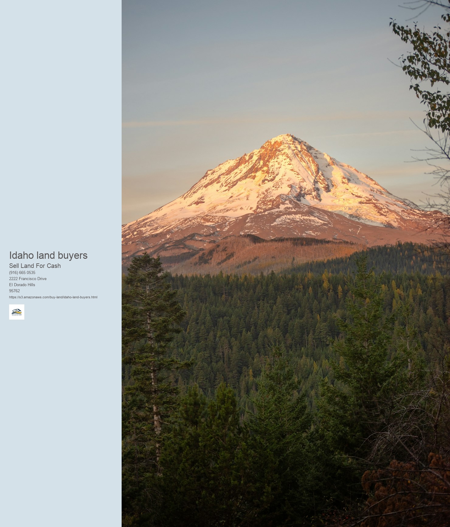 What is the value of Idaho land when costing cash?