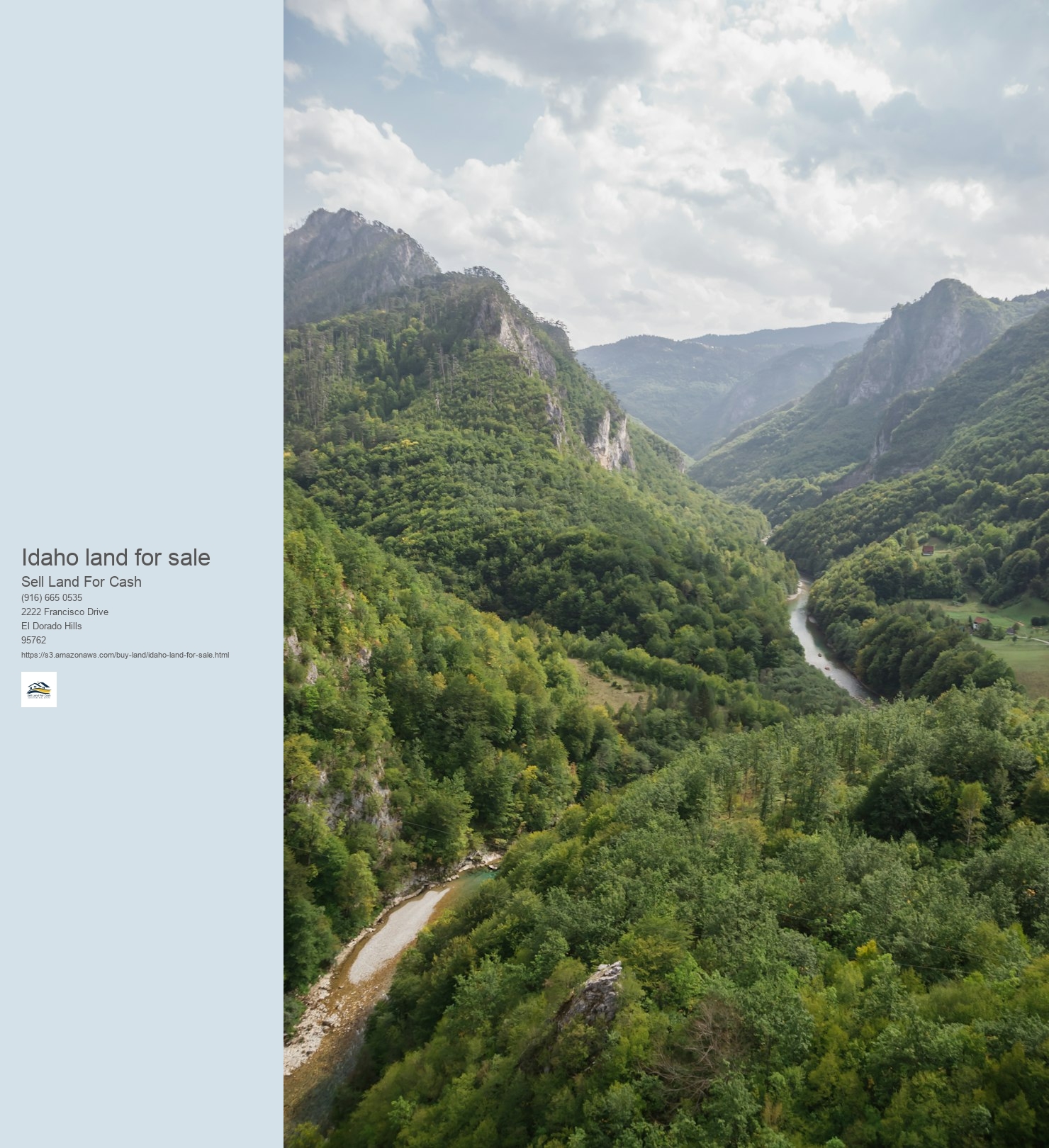 What is the existing market need for Idaho land sales?