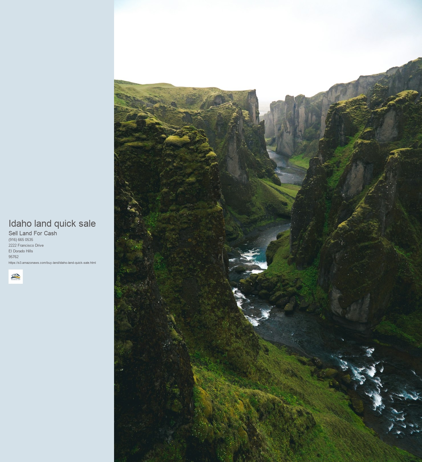 What is the tax ramifications of marketing Idaho land for cash money?