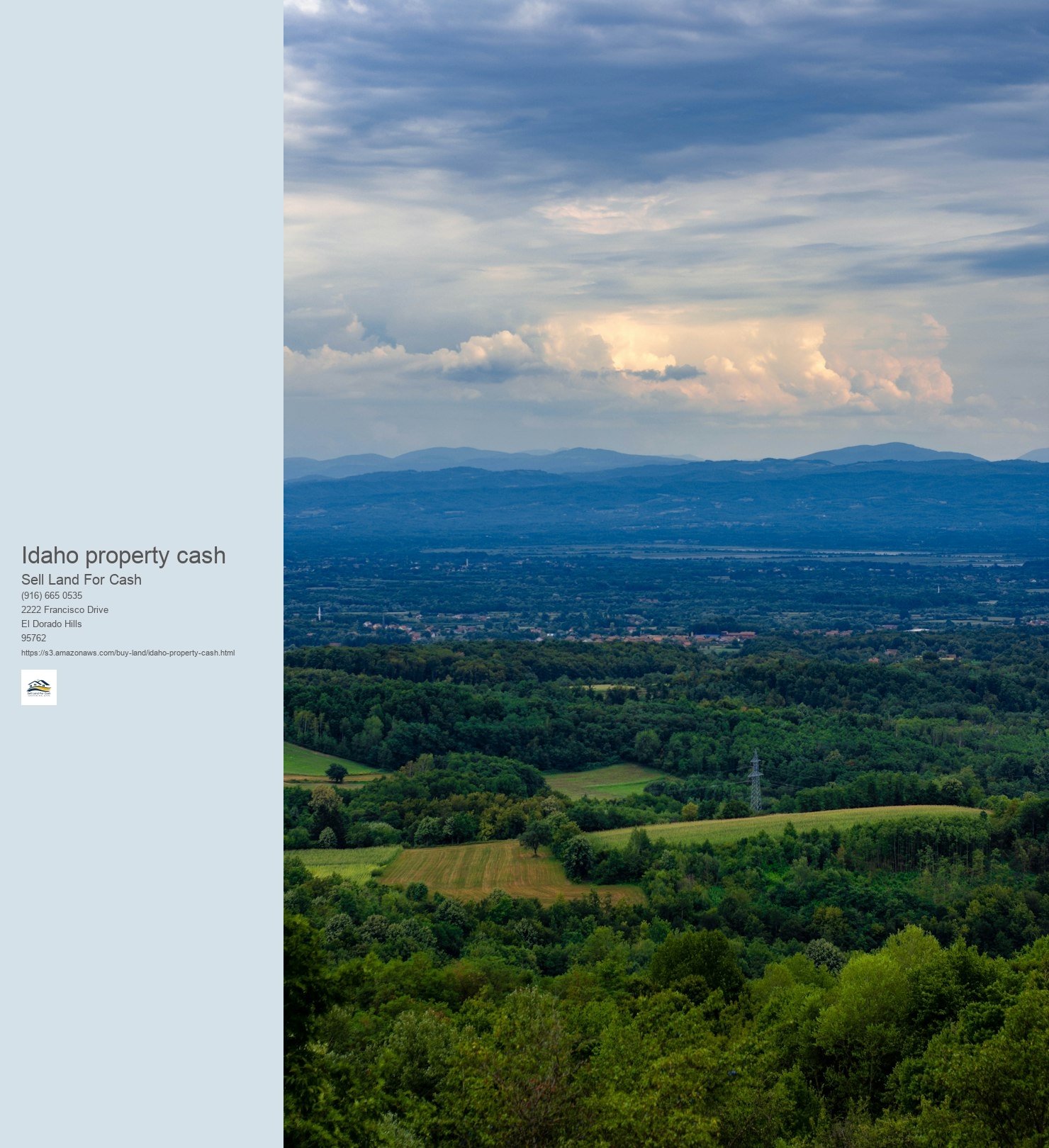 What is the process for offering Idaho land for cash?