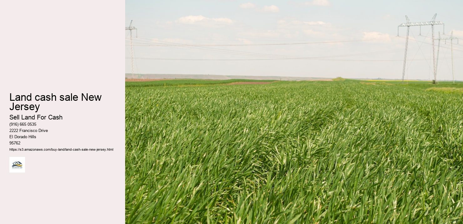 Land cash sale New Jersey