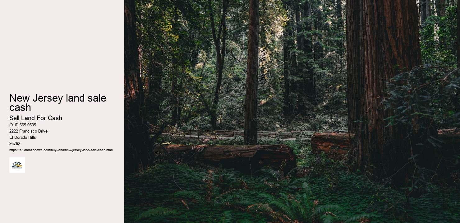 New Jersey land sale cash