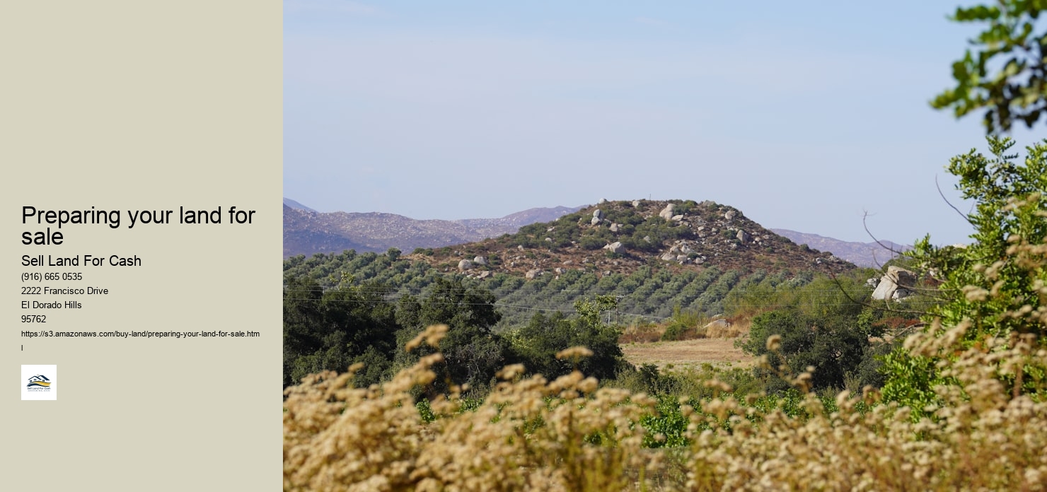 Preparing your land for sale