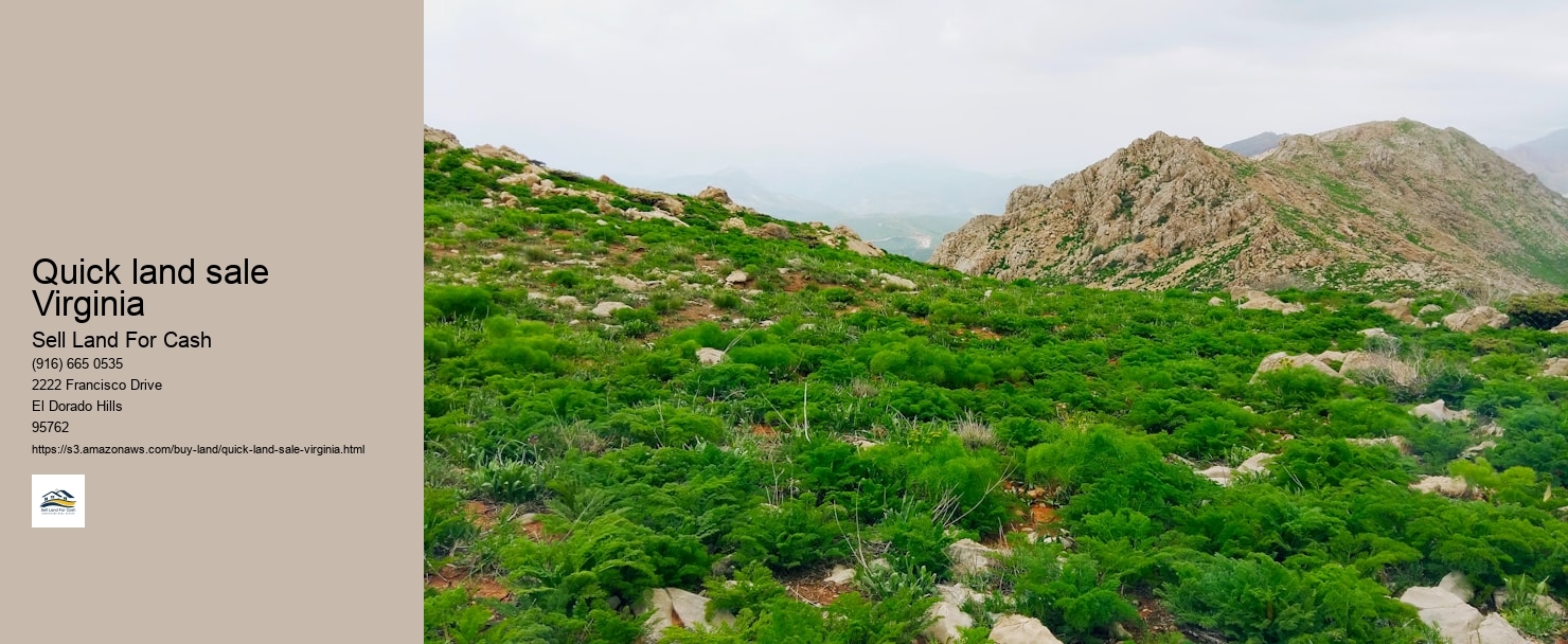 Quick land sale Virginia
